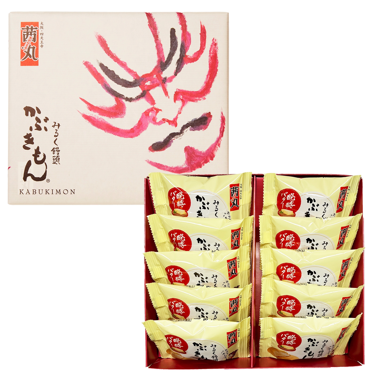 【贈答・ギフト対応】茜丸みるく饅頭かぶきもん 10個入り