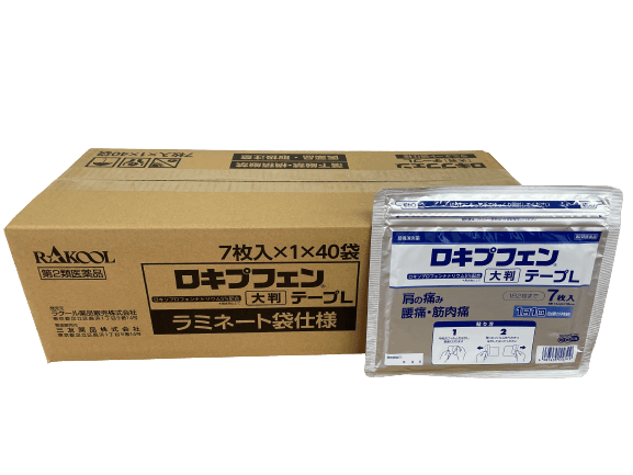 シップ　ロキプフェンテープL大判　お得な1箱　7枚ｘ40袋（280枚）　第２類医薬品