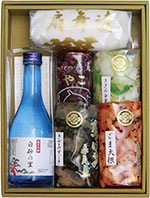 「冬のお漬物5種」と「復刻酒　白砂の里」<br>
4,618円