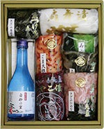 「冬のお漬物7種」と「復刻酒　白砂の里」<br>
5,914円