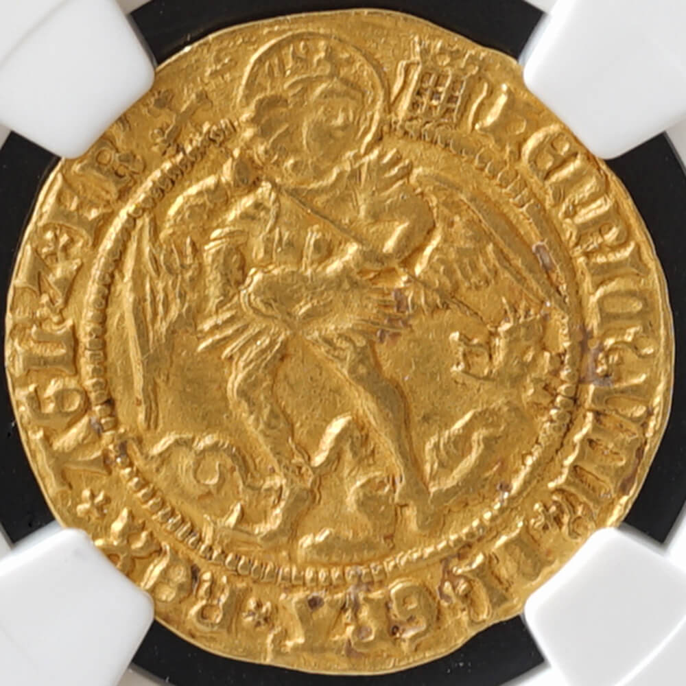 世界18枚 イギリス 聖ミカエル エンジェル金貨 ヘンリー8世 英国 NGC