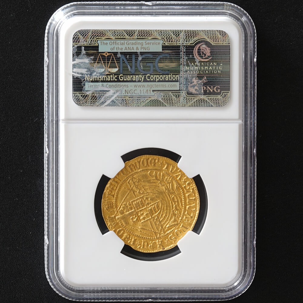 世界18枚 イギリス 聖ミカエル エンジェル金貨 ヘンリー8世 英国 NGC