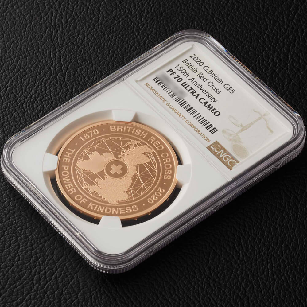 【最高鑑定】 2020年 イギリス 英国赤十字社 150周年 5ポンド 金貨 PF70UCAM