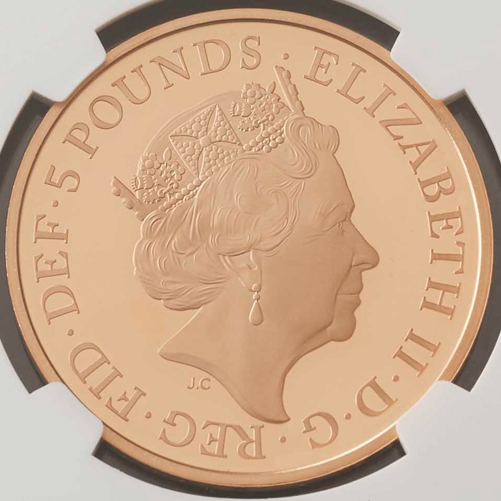【最高鑑定】 2020年 イギリス 英国赤十字社 150周年 5ポンド 金貨 PF70UCAM