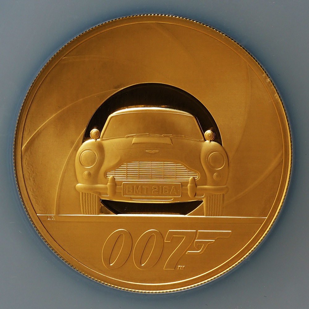 【最高鑑定】2020年 イギリス ジェームス・ボンド スペシャルイシュー 500ポンド 5オンス金貨 PF70UCAM