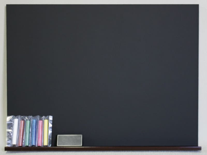 チョークボード（木製） 黒色 粉受け付き/タテ45.5cm x ヨコ60cm x