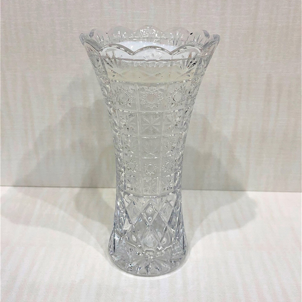 創価学会仏壇仏具【ボヘミアン クリスタル花立】赤澤朝陽
