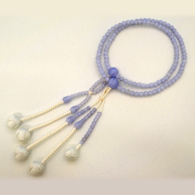 創価学会仏壇仏具【カルセドニー念珠】赤澤朝陽