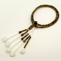 水晶念珠 創価学会仏壇仏具【本水晶念珠（全3サイズ）】赤澤朝陽