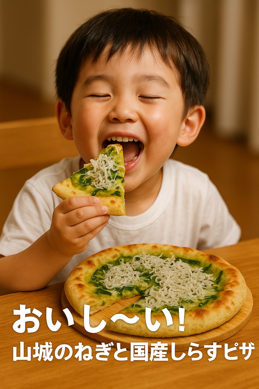 ~4代続くねぎ農家の逸品~ 京都山城のねぎと国産しらすピザ 6枚