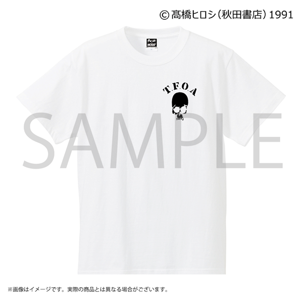 クローズ＆WORST 五代目武装戦線殴り書きドクロコットンTシャツ