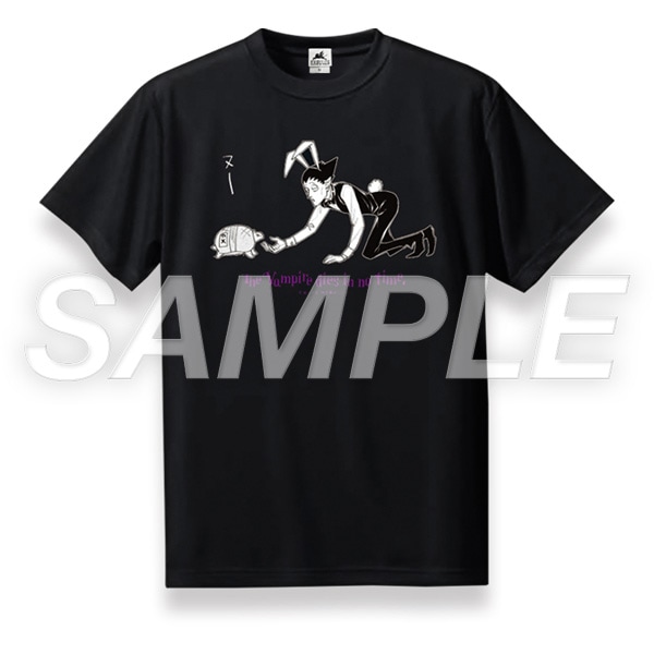 うさぎとかめ（ドラルク＆ジョン）Tシャツ　ブラック【ＸＬ】 吸血鬼すぐ死ぬ展