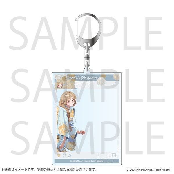 ガールズ×ヴァンパイア SNS風アクリルキーホルダー 愛原和奏 浴衣 ver