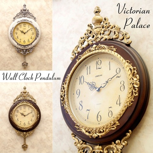 時計 壁掛け ウォールクロック ビクトリアンパレス LS-H500GNY