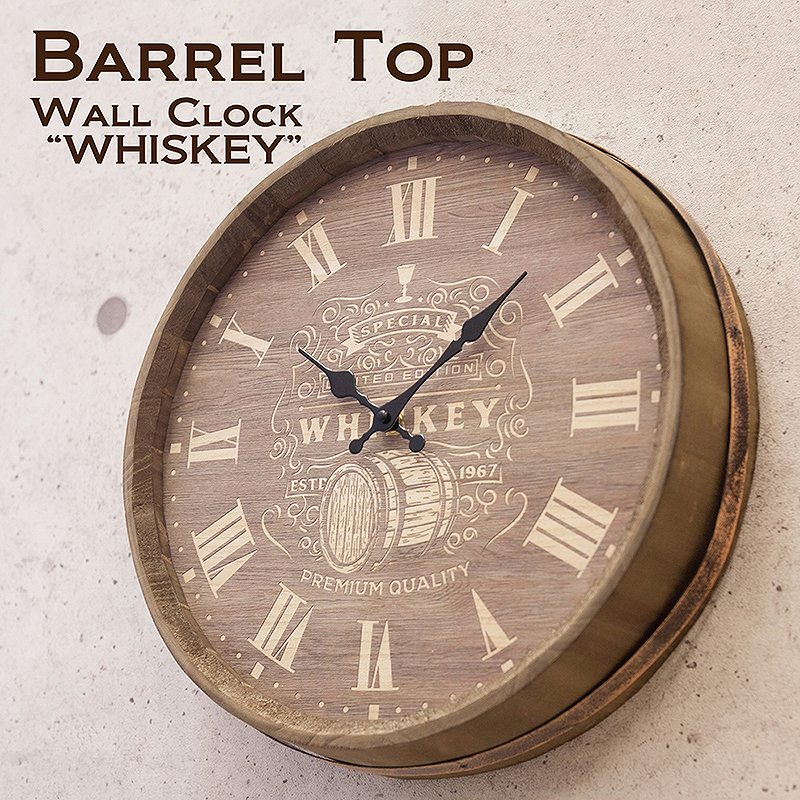 掛時計】バレルトップウォールクロック［WHISKEY］の卸向け通販｜秋月