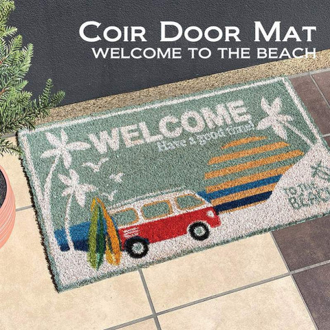 ڸإޥåȡCoir mat 䡼ޥåȡWELCOME TO THE BEACHϡ㥢ꥫ󻨲ߡ