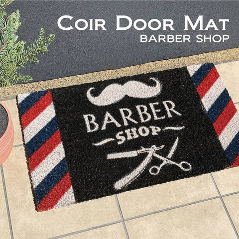 ڸإޥåȡCoir mat 䡼ޥåȡBARBER SHOP