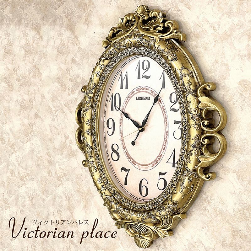 ビクトリアンパレス ウォールクロック ネグレスコ シルバー LS-8209L 楽天市場】ビクトリアンパレスの ウォールクロック（壁掛け 時計