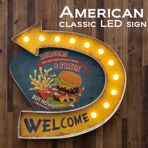����ꥫ�󥯥饷�å� LED Sign [BURGERS & FRIES]