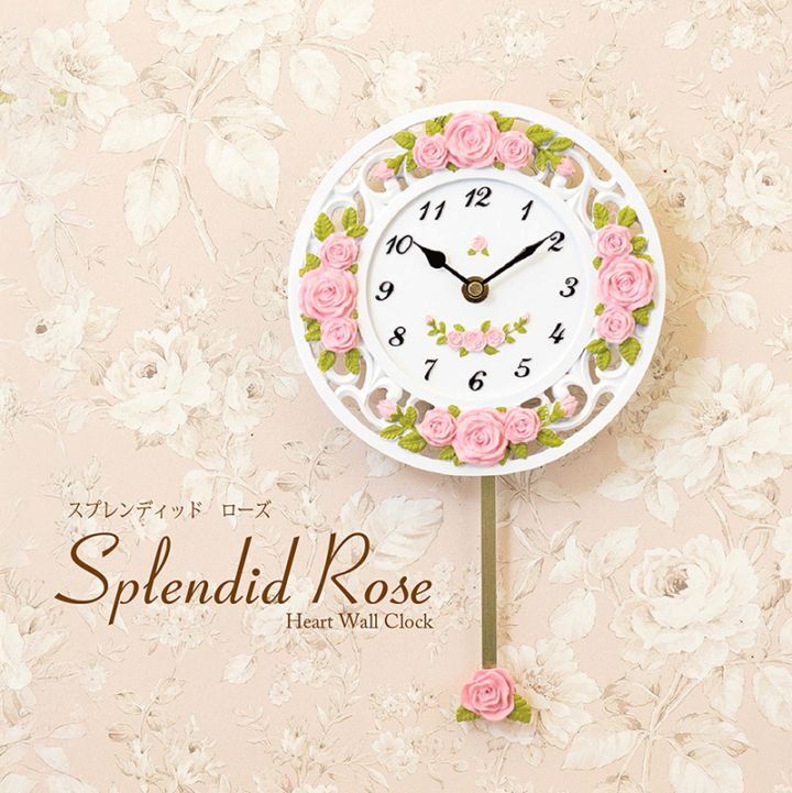 掛時計】スプレンディッドローズ［ラウンドウォールクロック］の卸向け