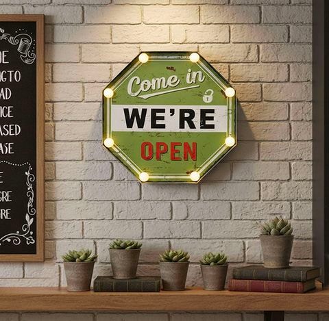 ����ꥫ�󥯥饷�å� LED Sign��Come in WE'RE OPEN��