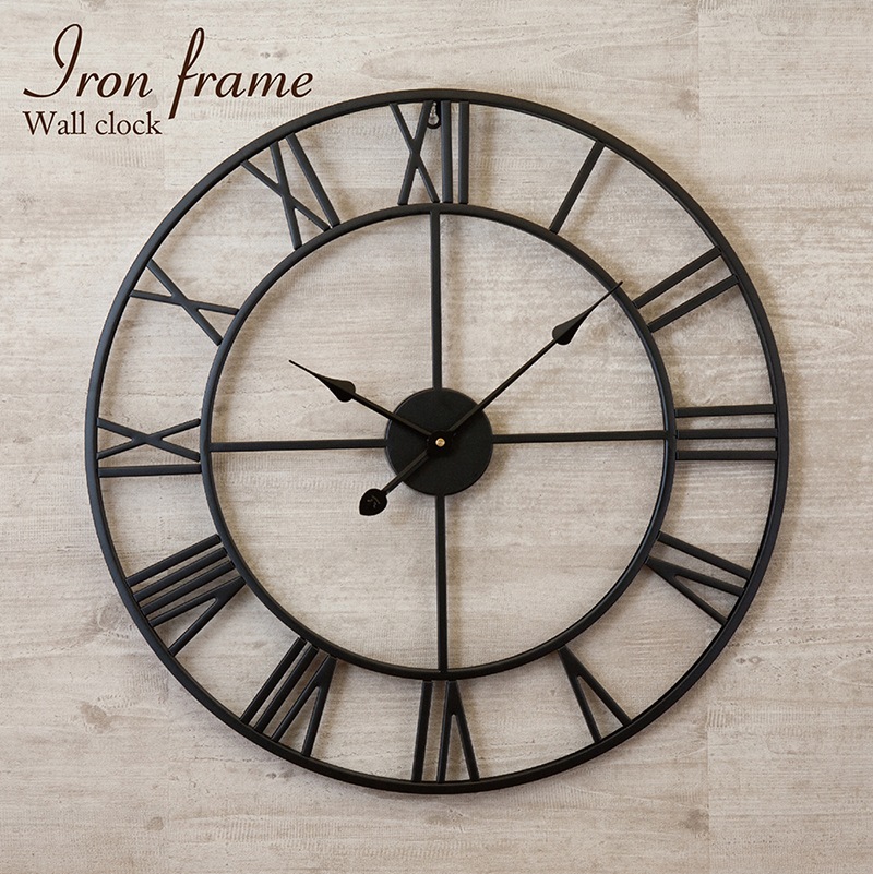�ڳݻ��ס�Decorative Wall Clock �ǥ���ƥ��֥������륯���å���Iron Frame��