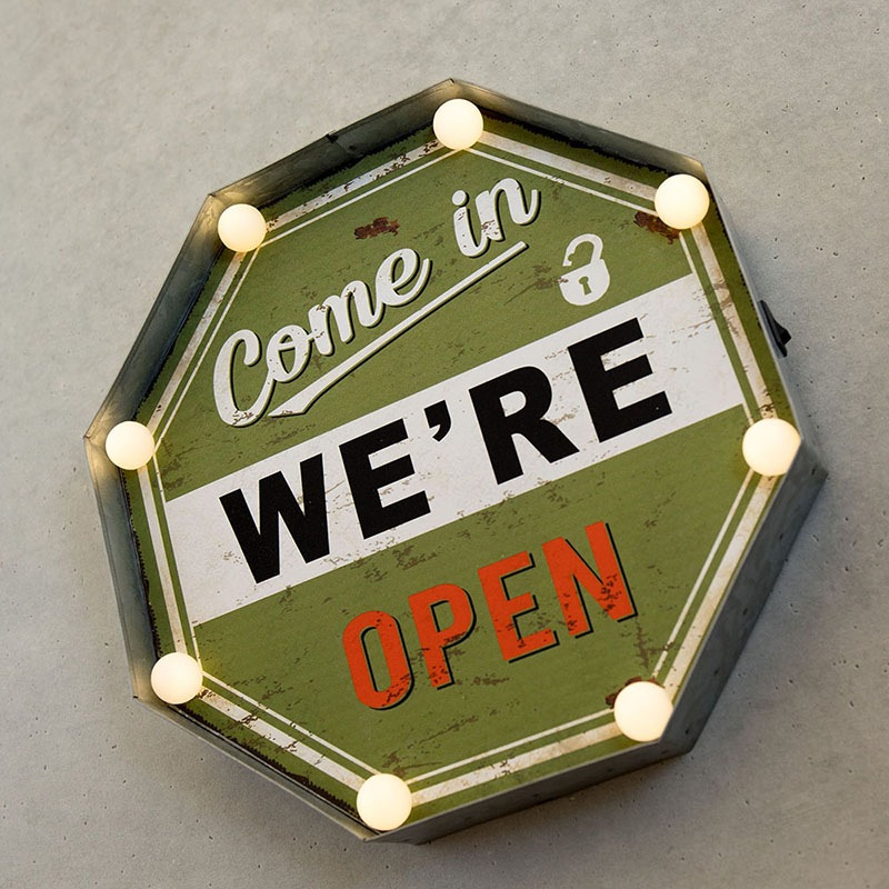 ����ꥫ�󥯥饷�å� LED Sign��Come in WE'RE OPEN��