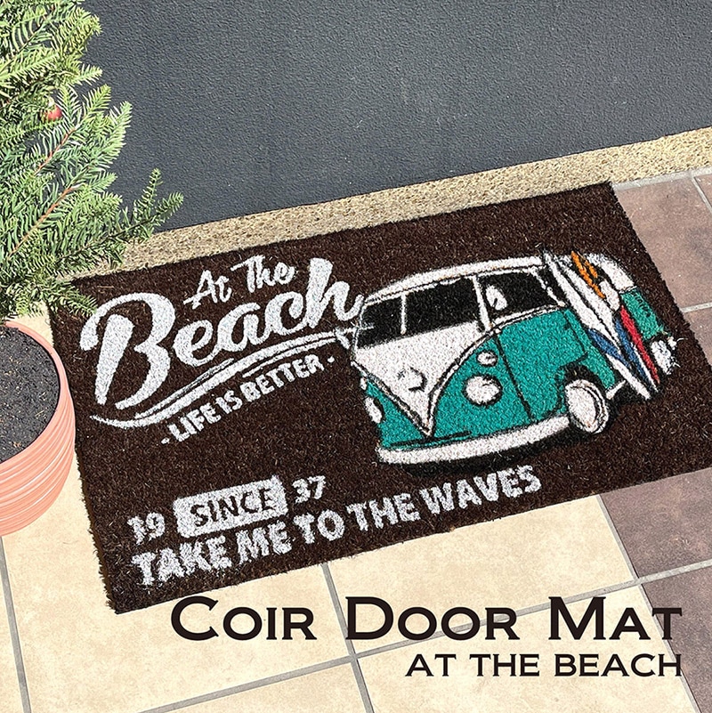 玄関マット】Coir mat コイヤーマット［AT THE BEACH］＜アメリカン