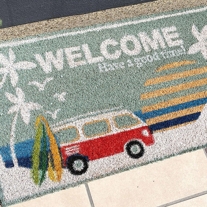 �ڸ��إޥåȡ�Coir mat �����䡼�ޥåȡ�WELCOME TO THE BEACH�ϡ㥢��ꥫ�󻨲ߡ�