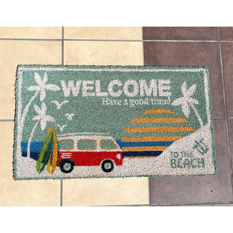 �ڸ��إޥåȡ�Coir mat �����䡼�ޥåȡ�WELCOME TO THE BEACH�ϡ㥢��ꥫ�󻨲ߡ�