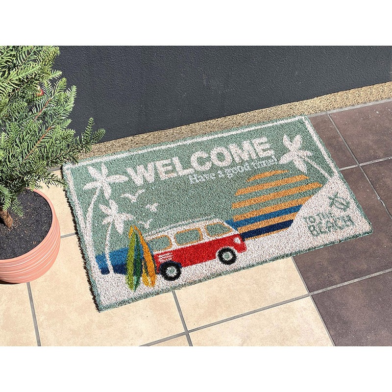 �ڸ��إޥåȡ�Coir mat �����䡼�ޥåȡ�WELCOME TO THE BEACH�ϡ㥢��ꥫ�󻨲ߡ�