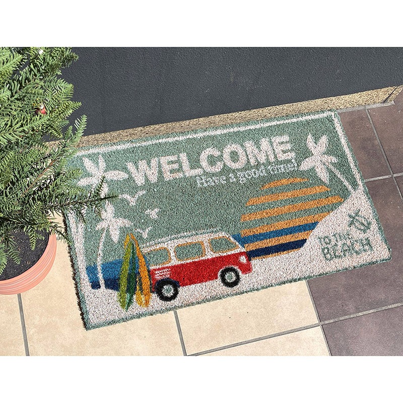 �ڸ��إޥåȡ�Coir mat �����䡼�ޥåȡ�WELCOME TO THE BEACH�ϡ㥢��ꥫ�󻨲ߡ�