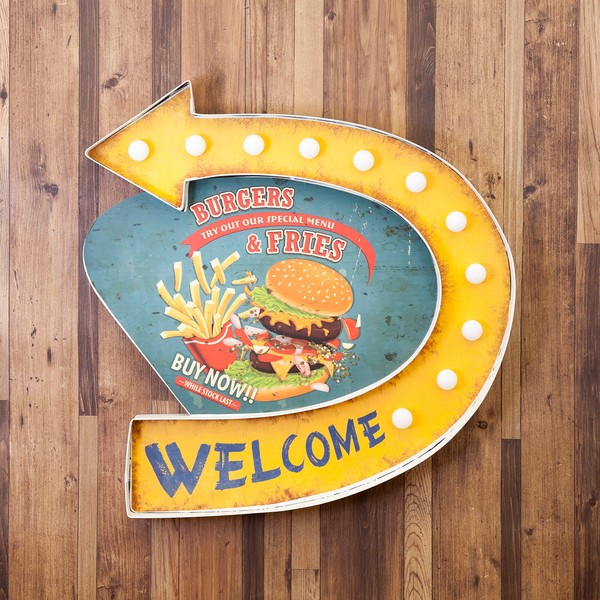 ����ꥫ�󥯥饷�å� LED Sign [BURGERS & FRIES]