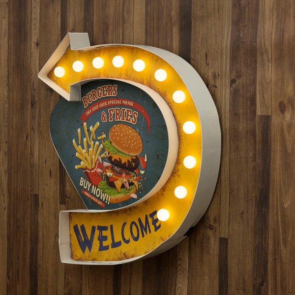 ����ꥫ�󥯥饷�å� LED Sign [BURGERS & FRIES]