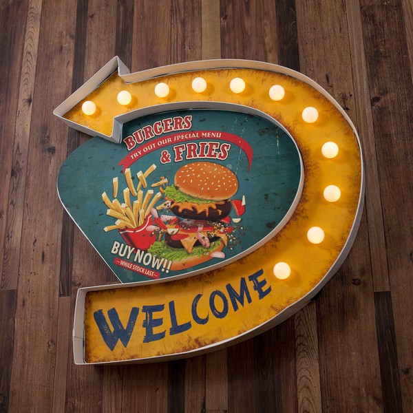 ����ꥫ�󥯥饷�å� LED Sign [BURGERS & FRIES]