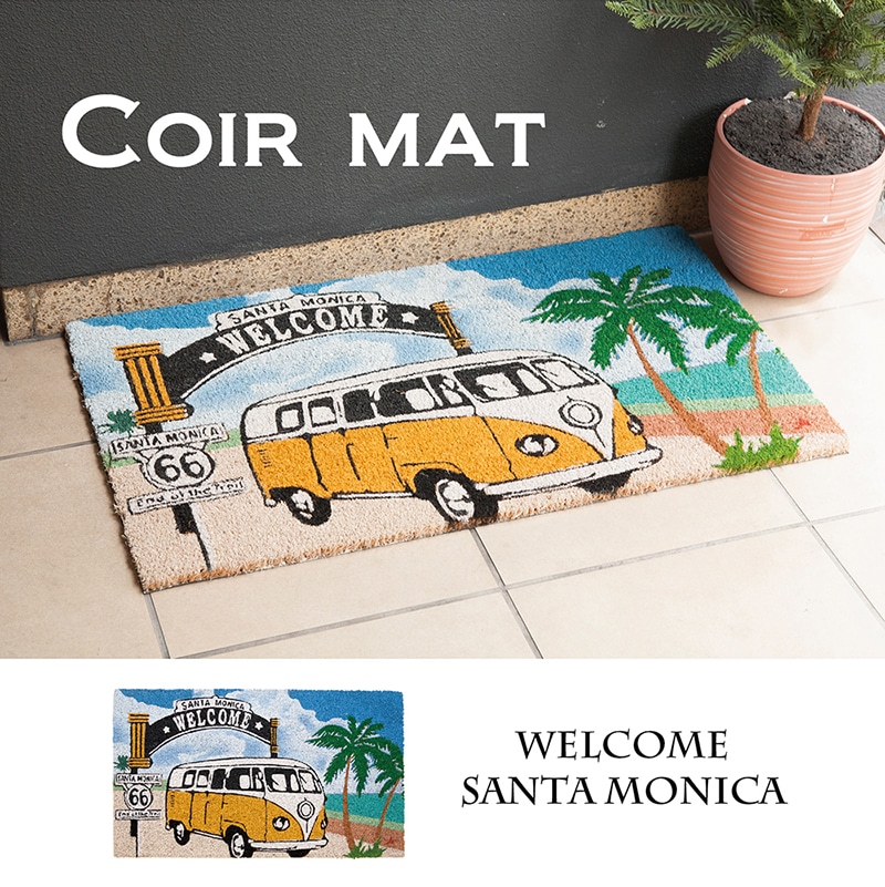 �ڸ��إޥåȡ�Coir mat �����䡼�ޥåȡ�WELCOME SANTA MONICA�ϡ㥢��ꥫ�󻨲ߡ�