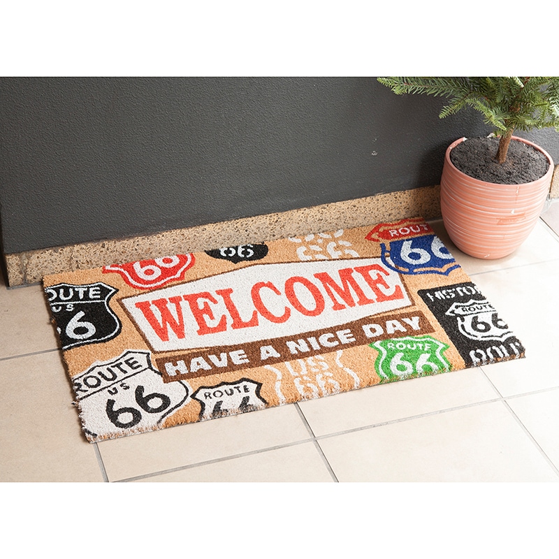 ڸإޥåȡCoir mat 䡼ޥåȡWELCOME ROUTE66ϡ㥢ꥫ󻨲ߡ