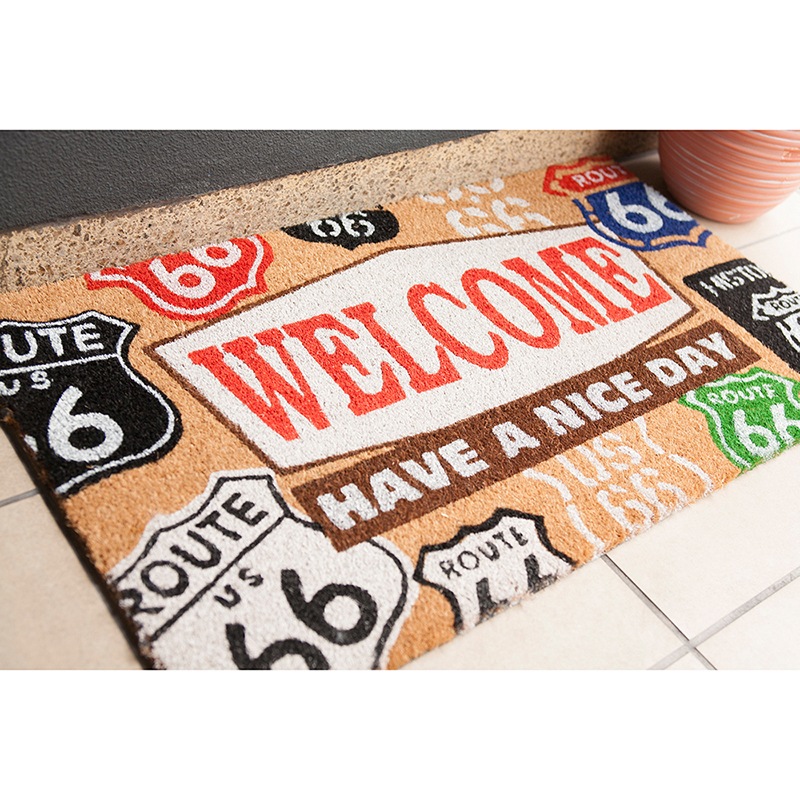 ڸإޥåȡCoir mat 䡼ޥåȡWELCOME ROUTE66ϡ㥢ꥫ󻨲ߡ
