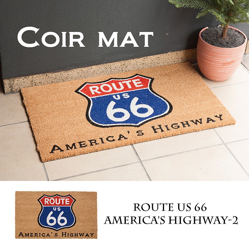 �ڸ��إޥåȡ�Coir mat �����䡼�ޥåȡ�ROUTE66 AMERICA'S HIGHWAY-2�ϡ㥢��ꥫ�󻨲ߡ�