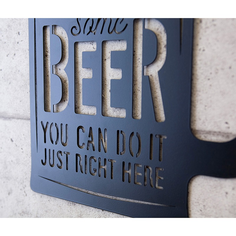 �졼�������åȥ᥿�륵����Laser Cut Metal Sign [DRINK BEER]