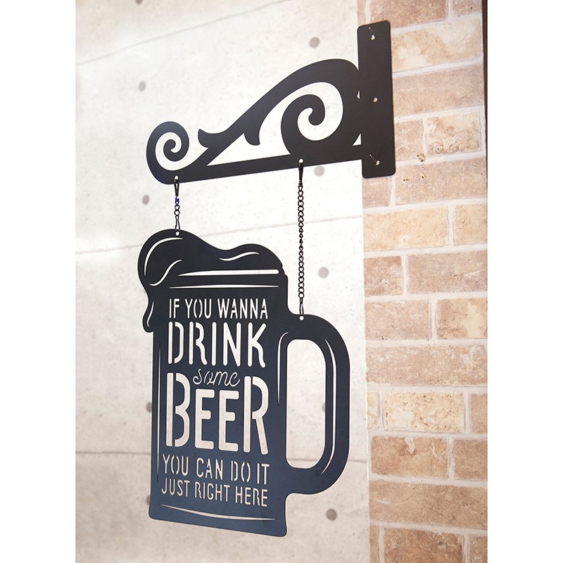 �졼�������åȥ᥿�륵����Laser Cut Metal Sign [DRINK BEER]