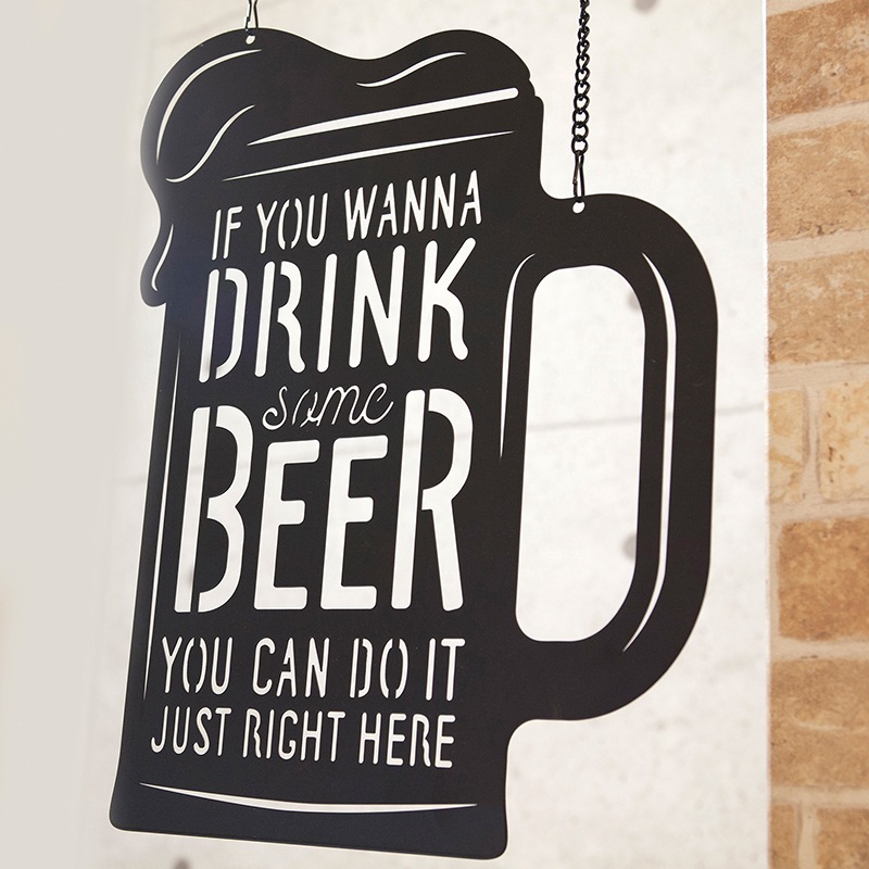�졼�������åȥ᥿�륵����Laser Cut Metal Sign [DRINK BEER]
