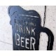 �졼�������åȥ᥿�륵����Laser Cut Metal Sign [DRINK BEER]