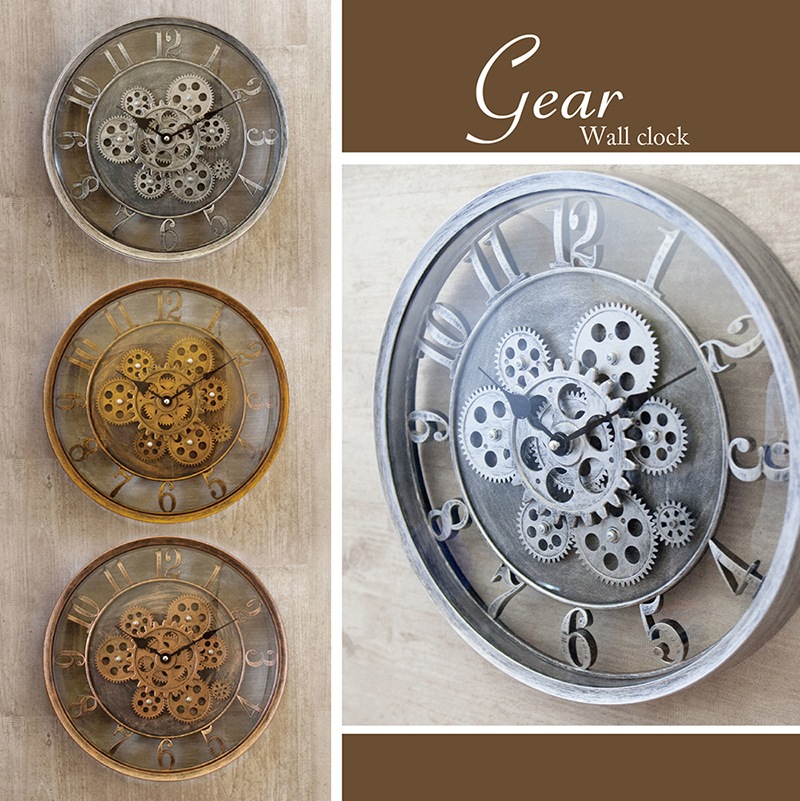 掛時計】Decorative Wall Clock デコラティブウォールクロック[Gear 掛時計】Decorative Wall Clock デコラティブウォールクロック[Gear