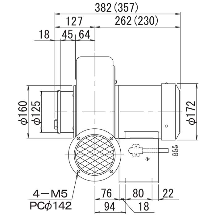 送風機 N-5（枠付）