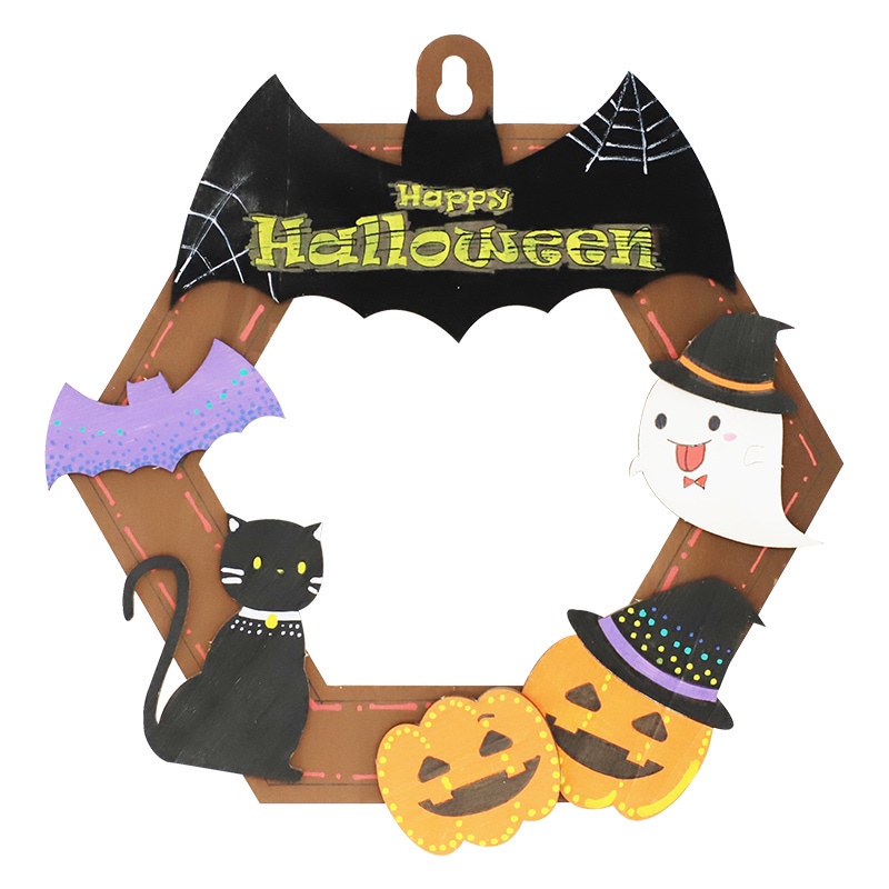 木でつくろう ハロウィンリース 製作時間：約60分