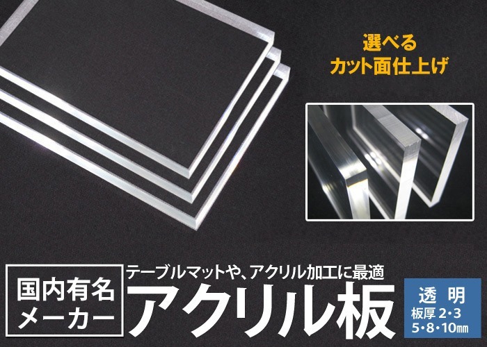 透明 アクリル円板 板厚20ミリ 直径450ミリ （送料込） 直径180mm 板厚2mm 黒・白色 円形 アクリル板 (押出)丸板 アクリル