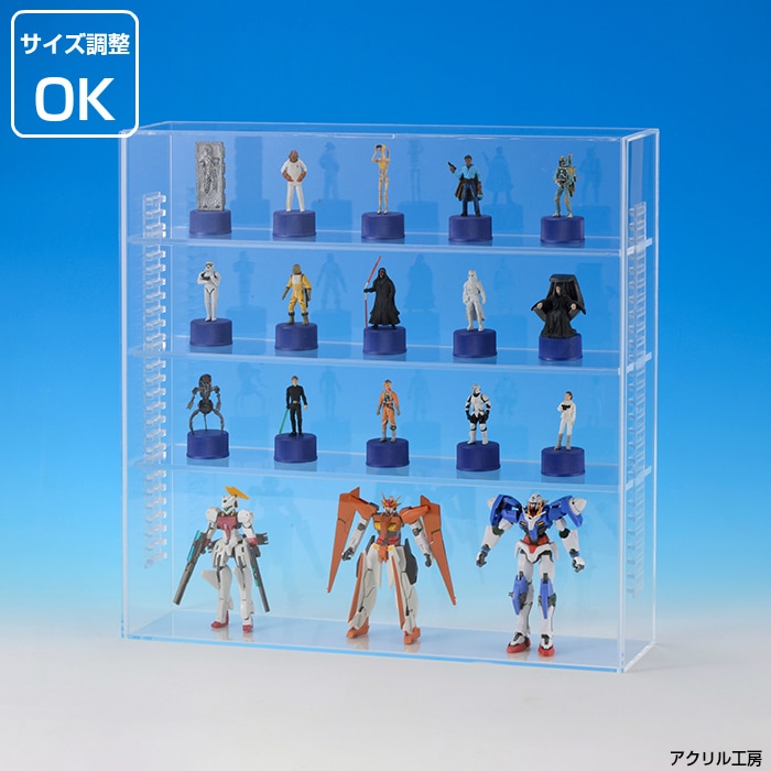 断捨離アクリルコレクションケース H=740mm W=400mm D=335mm KMA アクリルケース(正方形)Bタイプ210W 1台入 021-SN35M_377 1台