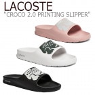ラコステ シャワーサンダル LACOSTE レディース CROCO 2.0 PRINTING SLIPPER クロコ 2.0 プリンティング スリッパ RZ0035W51G-208/312/1R5 7