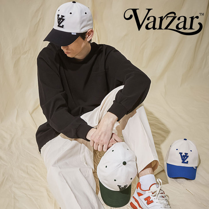 バザール キャップ VARZAR 正規販売店 VZ Applique Twotone Over Fit Ball Cap VZアップリケ ツートーン  ボールキャップ 全3色 varzar819/20/21 ACC ファッション小物,帽子